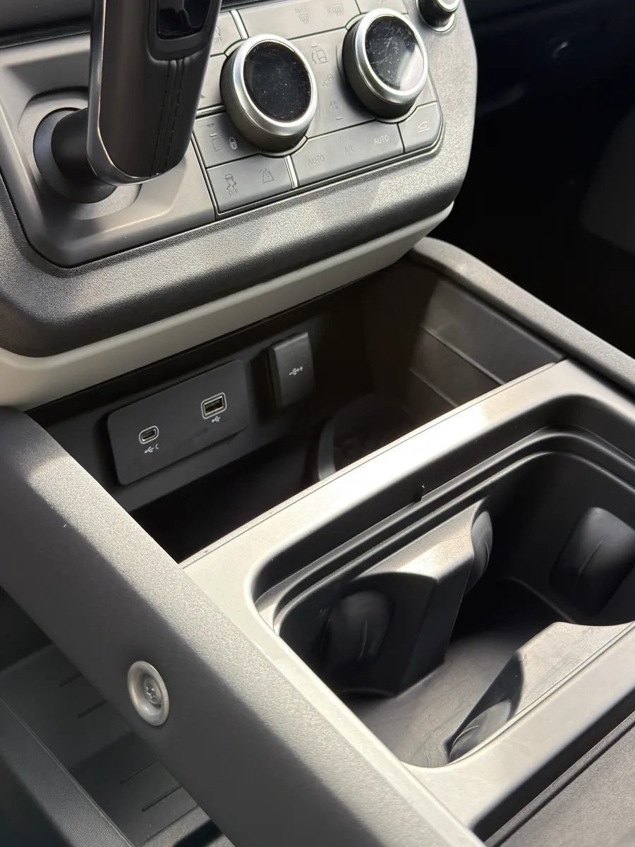 After: center console and cupholders clean down to the seams